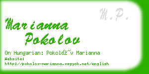 marianna pokolov business card